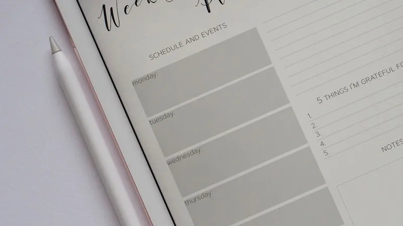 Planner with checkmarks - tracking your child's Quran learning progress